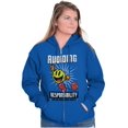 thumbnail image 4 of PACMAN Avoid Responsibility Lazy Zip Up Hoodie Men's Women's Brisco Brands M, 4 of 6