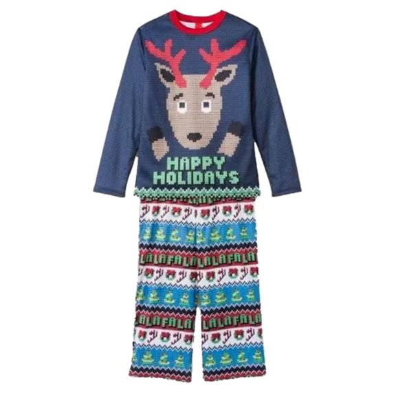 Happy Holidays Infant & Toddler Boys Reindeer Pajamas Christmas Sleep Set 2T