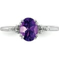 thumbnail image 5 of Sterling Silver Rhodium-Plated Amethyst And Diamond Ringsize 6 - Jbsp, 5 of 5