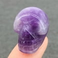 thumbnail image 6 of MATROOY 10pcs Natural Amethyst Quartz Crystal Skull Carved Stone Skeleton Healing Reiki, 6 of 9