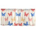 thumbnail image 7 of Yayeee Kitchen Curtains Tier Set of 2 Light Filtering 57"x36" Over Sink Window Panels, Red Butterflies, 7 of 7