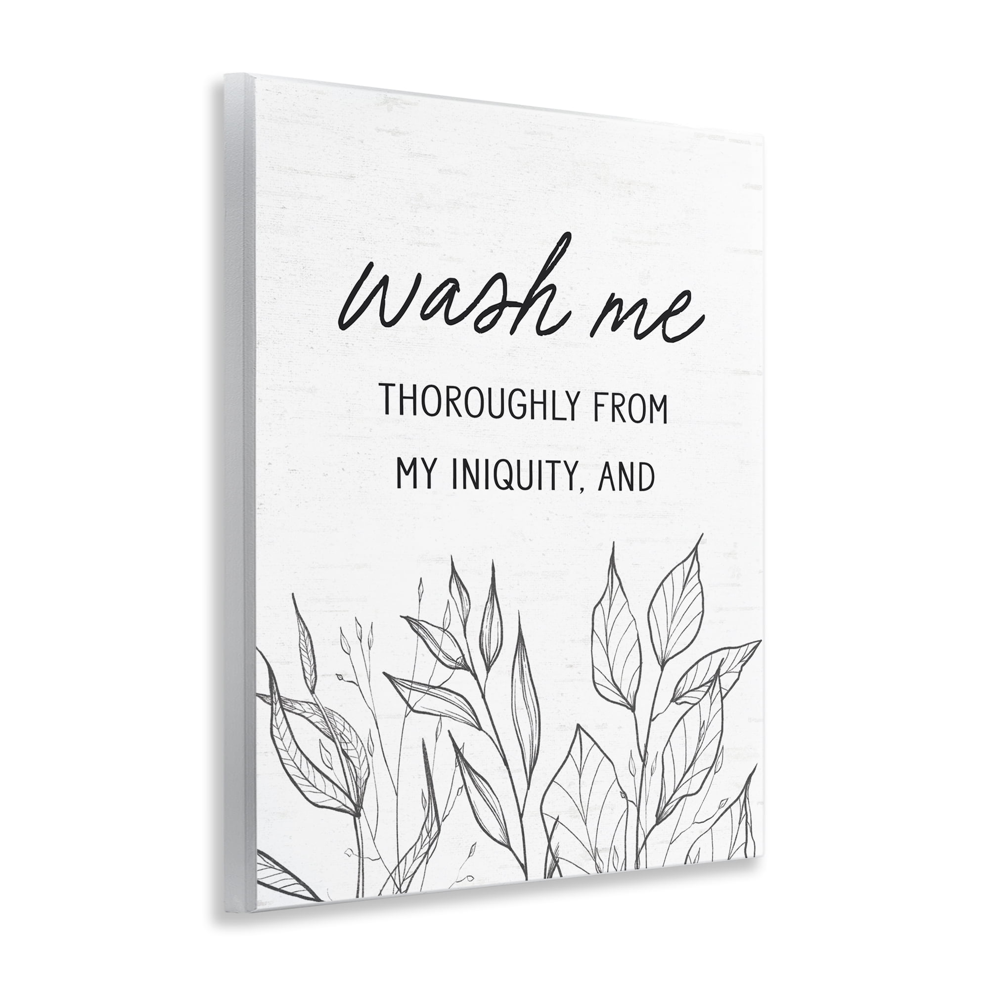 Wash Me Thoroughly Scripture Wall Plaque Art, design by Lettered and Lined