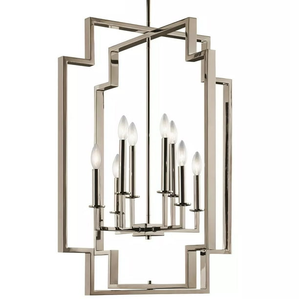 Kichler 43966 Downtown Deco 8 Light 12" Wide Taper Candle Chandelier