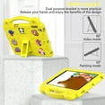 thumbnail image 3 of ELEHOLD Kids Case for iPad 6th/5th Gen/Pro (2018/2017/2016) 9.7 inch, EVA Foam Cute Cartoon Case with Built-in Kickstand Pencil Holder Shockproof Portable Case for iPad 9.7"/iPad Air/Air 2,Yellow, 3 of 8
