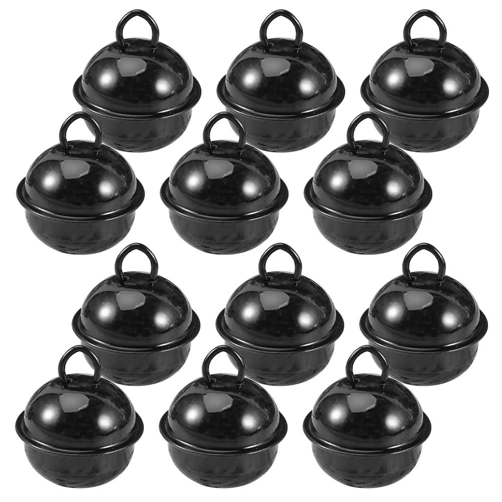 HOMEMAXS 12-Pack Rustic Iron Bells for Crafting, Christmas Decorations, Wind Chimes, Jewelry, Ornaments, Small Holiday Bells