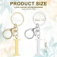 thumbnail image 2 of Uxcell 2 Pcs Initial Letter Keychain Letter Keychain for Women Alphabet Pendant for Key Handbag Purse Bag Letter I, 2 of 7