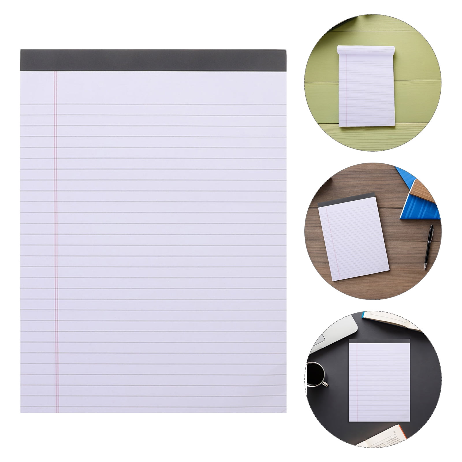 COOPHYA 30-Sheet White Legal Size Ruled Writing Paper Pad Notepad for Office and Home Use