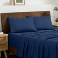 thumbnail image 3 of Bare Home Pillowcase Set - Envelope Closure - Premium 1800 Collection - Double Brushed - Ultra Soft - King Size 20x40, Dark Blue, 2 Count, 3 of 8