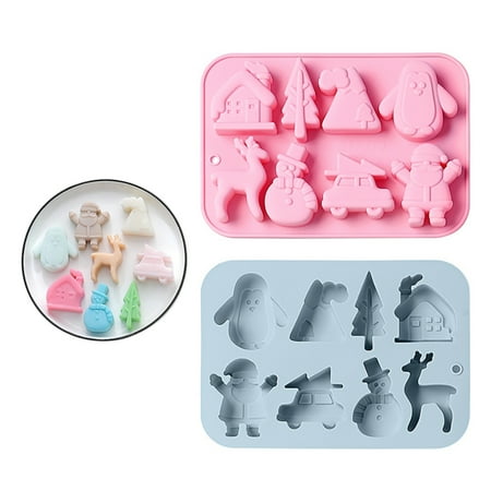 

EUBUY Christmas Silicone Baking Mould Fudge Chocolate Butter Jelly Cookies Candy Hand Soap Non-Stick Cake Pastry Baking Tools for Wedding Anniversary Holiday Family Party