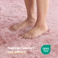 thumbnail image 2 of Sonive 8×10 Feet Fluffy Shaggy Area Rug, Washable Rug Modern Soft Large Neutral Non-Slip for Bedroom Dining Living Room, Pink, 2 of 8