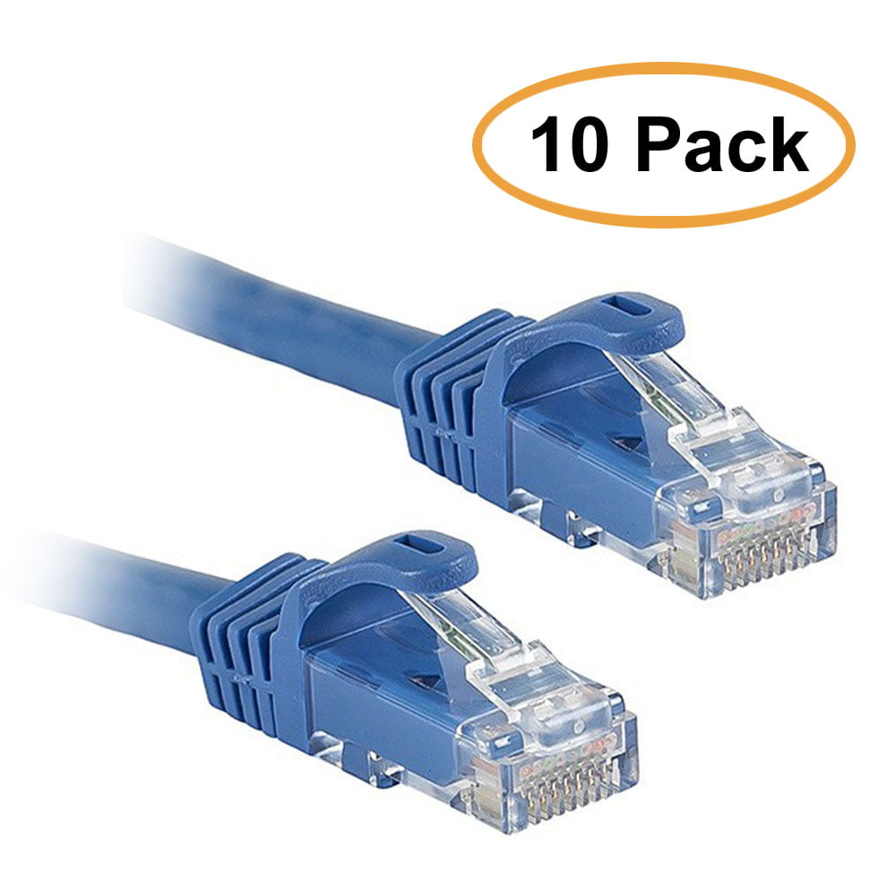 CNE497865 C&E 4 Pack Cat5e Ethernet Patch Cable Snagless/Molded Boot 25 Feet Red 