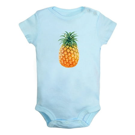 

Fruit Pineapple Image Print Rompers For Babies Newborn Baby Unisex Bodysuits Infant Jumpsuits Toddler 0-24 Months Kids One-Piece Oufits (Blue 6-12 Months)