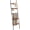 Rustic Brown, variant on Blanket Ladder for Living Room, Farmhouse 5-Tier Quilt Holder with 4 Removable Hooks for Bathroom, Wood Towel Rack Display, Wall Anchor Leaning Decorative Stand for Home, White