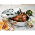 thumbnail image 2 of R & B Import Stainless Steel Oval Roasting Pan with Lid, 2 of 6