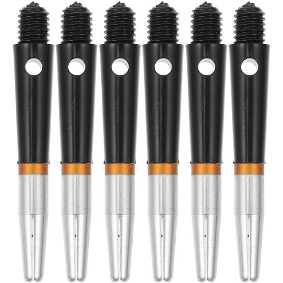 6 Pcs Steel Tip Dart Shafts with Replaceable Nylon Flights and Aluminum Components for Professional Dart Sets