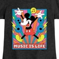 thumbnail image 3 of Disney - Mickey Music Is Life - Toddler & Youth Girls Short Sleeve Graphic T-Shirt, 3 of 5