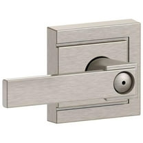 SCHLAGE F40 NBK 619 ULD Northbrook Lever with Upland Trim Bed and Bath Lock, Satin Nickel