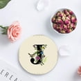 thumbnail image 4 of RYLABLUE Merry Christmas Xmas Tree Winter Christmas Set of 8 Round Coaster for Drinks, Absorbent Ceramic Stone Coasters Cup Mat with Cork Base for Home Kitchen Room Coffee Table Bar Decor, 4 of 5