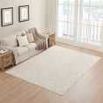 thumbnail image 2 of My Texas House Ivory Floral Faux Fur Washable Indoor Area Rug, 7'6" x 10', 2 of 5