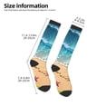 thumbnail image 4 of Haiem Tropical Beach With Starfish Socks, Funny Novelty Crazy Design Cotton Socks Sports Socks Knee High Socks For Men, Women,1Pairs - Gift For Working Friends, 4 of 8