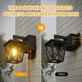 thumbnail image 3 of Porch Lights with Outlet, Dusk to Dawn Outdoor Light with Outlet Built-in, Waterproof Anti-Rust Aluminum Outside Light with GFCI Outlet, Wall Sconce Light with Plug for Front Door, 3 of 9