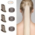thumbnail image 2 of 3 Uds Soporte Para Coleta Para El Cabello Herramientas De Estilismo Con 9 Lazos Para El Cabello Cola De Caballo Ayuda Para El Peinado Moño Para El Cabello ANGGREK Otros, 2 of 6