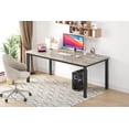thumbnail image 2 of Qinaqin 71-Inch Industrial Madera cm de Profundidadining Mesa con Metálico Legs para 6 8 People Moderno Farmhouse Style Kitchen o Living Sala, 2 of 7