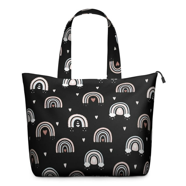 Geometric Rustic Boho Weekender Bag for Women, Artistic Abstract Travel Tote, Vintage Style Duffel for Short Trips and Daily Use