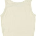 thumbnail image 4 of Elevenparis Womens Cropped Tank Top, Off-White, Large, 4 of 5