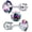 1 Pair Rainbow-White, variant on Titanium Earrings for Sensitive Ears, Pairs of Screw Back Hypoallergenic Surgical Grade Titanium Cubic Zirconia Stud Earrings for Women Men