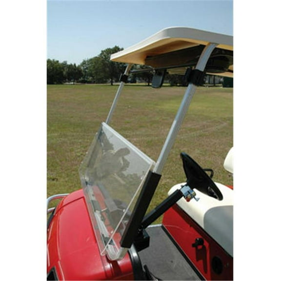 Windshield EZGO Hinged Folding, Receiver - Tinted