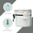 thumbnail image 6 of Home Basics 4-Piece Ceramic Canister Set with Spoon, White, 6 of 7