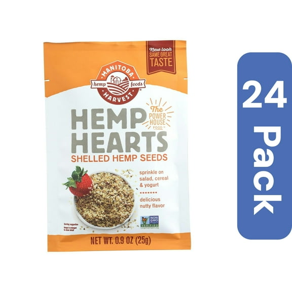 Manitoba Harvest Shelled Hemp Hearts 0.9 oz (Pack Of 24)