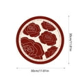 thumbnail image 3 of Btomtd Round Rose Placemats Rubber Table Mats Kitchen Accessories Decoration for Dining Table Home Use, A, 3 of 6