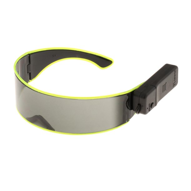 Gafas de sol luminosas Gafas de luminosas Tonos rico y Gafas punk vintage para festivales Bares Clubes Fiestas Rendimiento Regalos para niños Brillo fresco - Verde Magideal Gafas de sol luminosas