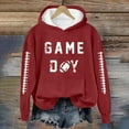 thumbnail image 2 of BODOAO Football Funny Sweatshirt for Women Game Day Graphic Print Shirt Casual Long Sleeve 2025 Fall Pullover Hoodies Red XXL, 2 of 4