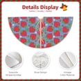thumbnail image 3 of Fotbe Hand Drawn Strawberry Pattern Christmas Tree Skirt, Tree Skirts Plush Christmas Decorations, Christmas Tree Skirts Xmas Decorations Holiday Party Decor-36", 3 of 6