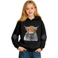 thumbnail image 4 of Tiweut Boys Girls Highland Cow Hoodies Sherpa Lined Cute Long Sleeve Pullover Western Sweatshirt Tops,Black1,5-6 Y, 4 of 7