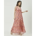 thumbnail image 3 of Moomaya Sleeveless V Neck A-Line Printed Dress - Women's Boho A-Line Dress, 3 of 9