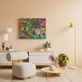 thumbnail image 6 of 12x16 inch Abstract Colorful Flower Oil Painting&nbsp;Wall Art,Rustic Home Living Room,Kitchen Wall Decor Art Paintings Prints,Charm Abstract Colorful Flower Modern Art Canvas Poster,Garden Decor, 6 of 6