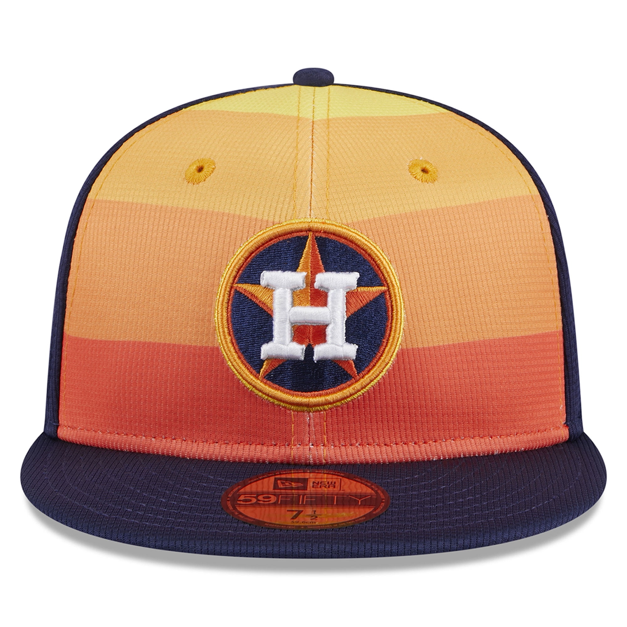 Men's New Era  Orange Houston Astros 2025 Batting Practice 59FIFTY Fitted Hat