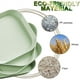 thumbnail image 4 of Platos de cena respetuosos con el medio ambiente, platos aptos para microondas hechos con fibra de paja de trigo para cocina, hotel, almuerzo escolar, cafetería, 4 piezas, verde claro, irrompibles y, 4 of 5