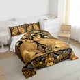 thumbnail image 3 of Homewish Cartoon Jungle Rabbit Full Size Comforter Sets, Retro Bohemian Hippie Animal Bedding Comforter Set, Rustic Farmhouse Reversible Bedding Sets, Microfiber Bedroom Decor, 3pcs, 3 of 8