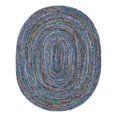 thumbnail image 3 of Unique Loom Braided Chindi Collection Area Rug (8' x 10' Oval Blue and Multi/Green), 3 of 7