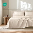 thumbnail image 3 of Bare Home Premium 1800 Collection 4-Piece Bed Sheet Set with Envelope Pillowcases, Queen, Sand, 3 of 9