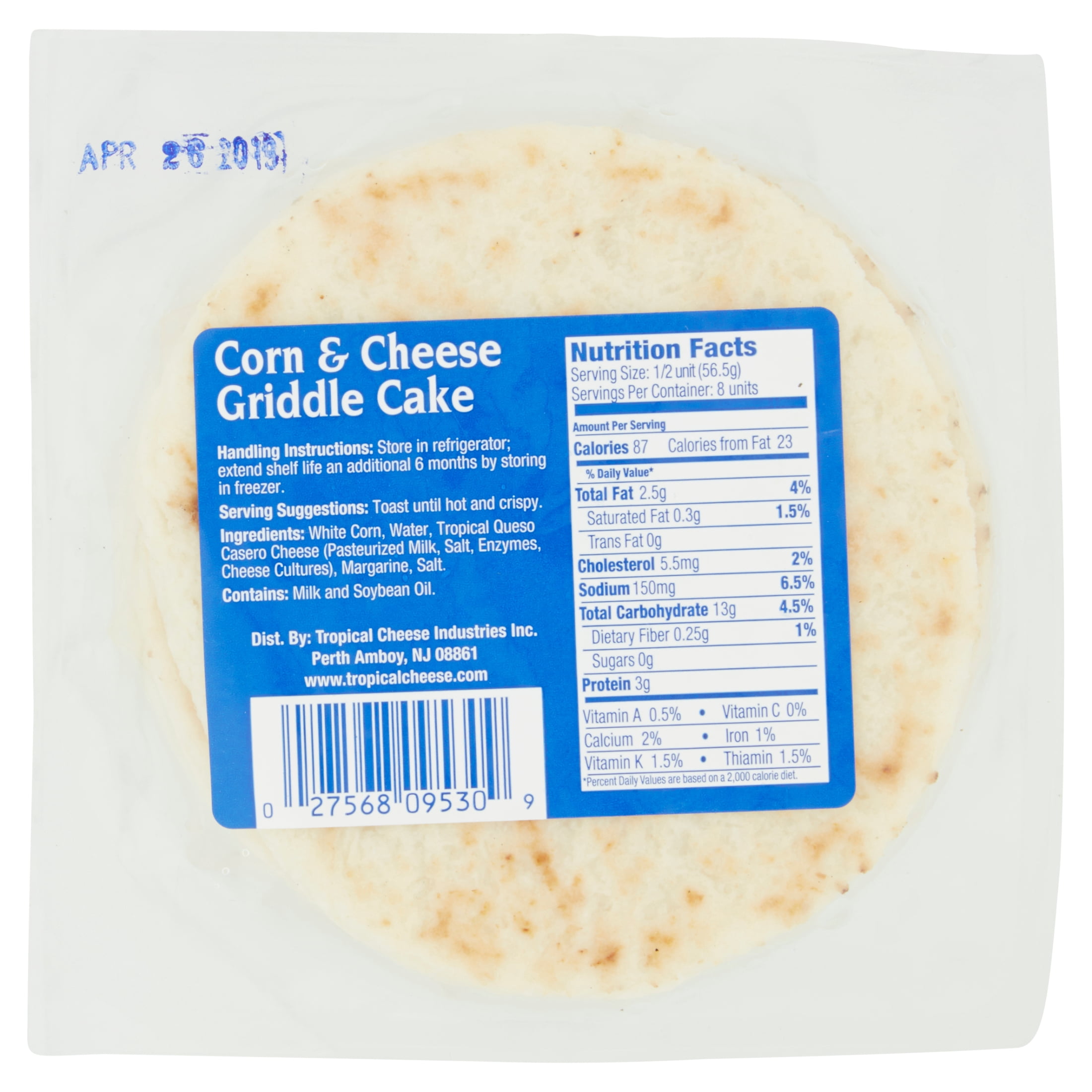Tropical Cheese Arepa de Queso/ Cheese Arepa 16oz