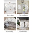 thumbnail image 3 of White Gray Marble Short Blackout Curtains 45 Inch Long Gold Lines Abstract Modern Rod Pocket Kitchen Curtains, 2 Panels Thermal Insulated Room Darkening Drapes for Bedroom, 42"W x 45"L, 3 of 5