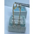 thumbnail image 5 of Delicate 2Ct Cubic Zirconia Round Dangle Earrings | 18K Yellow Gold Plated Sterling Silver | Elegant Women's Jewelry with Sparkling Diamond Look, 5 of 5