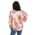 thumbnail image 2 of Women's Plus Size Shirt Printed Lady Long Sleeve V-Neck Loose Fit Blouse Top, 2 of 7