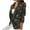 Green, variant on Womens Suit Office Blazers Business Attire Plaid Printed Long Sleeve Button Slimming Cardigan Coat Tops
